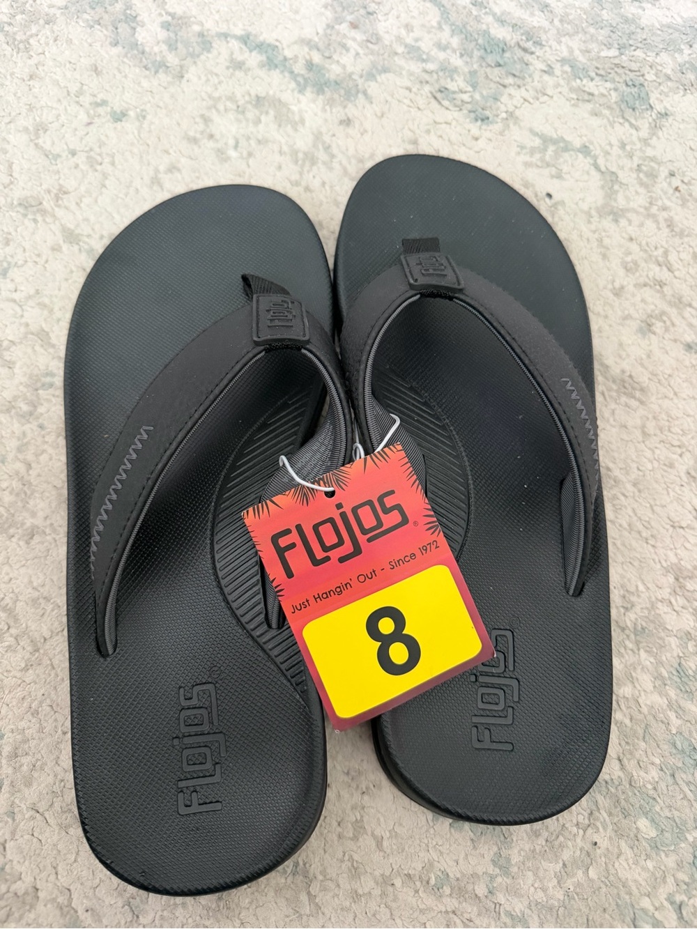 Flojos Black Men's Flip Flop Sandals
